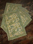 6 Homestead Cotton Block Print Paisley India Kitchen Placemats 20X13. Fixed Price $21.99.