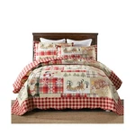 Marcielo 3 Piece Christmas Quilt Set, Rustic Lodge Deer Bedspread Throw.... Fixed Price $84.38.