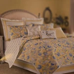 Dena Home Pavillion Blue Yellow Floral Twin Quilt And Pillow Sham Set New. Fixed Price $209.95.