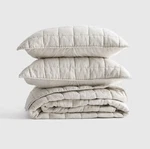 Nwot Quince European Linen Box Quilt Set Sand King Cal 2 Shams. Fixed Price $159.99.