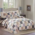 Ycosy Beige Plaid Set King Size Patchwork Bedding Reversible. Fixed Price $54.04.