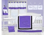Pam Grace Butterflies & Dragonflies Purple Room Quilt Crib Bedding Set. Fixed Price $65.95.