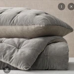 Restoration Hardware Rh Velvet & Linen Tufted Quilt Only Full / Queen Grey. Fixed Price $95.00.