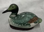 Vtg Ceramic Loon Duck Lint Remover Brush Small Figurine Decoy. Fixed Price $9.95.