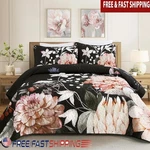Floral Print Quilt Set Soft Microfiber Bedding Pillow Sham Cozy Home Decor New. Fixed Price $65.58.