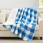 Luxury Sherpa Throw Blanket For Couch, Premium Reversible Buffalo Plaid Thick. Fixed Price $21.29.