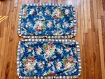Lot 2 Waverly Sanctuary Rose Pillow Shams Ruffled Toile King Size Heritage Blue. Fixed Price $39.95.