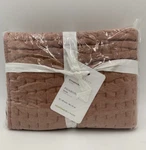 Pottery Barn Pick Stitch Handcrafted Cotton Linen Sham Brick Red Standard #4825V. Fixed Price $43.55.