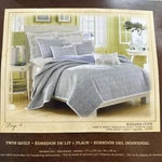 Tommy Bahama Cove Twin Quilt Set Reversible Cotton Green Blue New. Fixed Price $59.00.