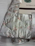 3 Pc Laura Ashley Queen Satin Quilt Set Paris Fleur Pink, New. Fixed Price $104.99.