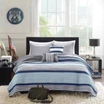 Intelligent Design Reversible Striped 5 Pcs Full/queen Quilt Set Multicolor New. Fixed Price $68.00.