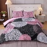 Koniroom Black Pink Queen Comforter Set - 3 Pieces Soft Floral Bedding Wi.... Fixed Price $70.46.