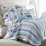 New Levtex Home Catalina Multi-color Striped King Quilt & Shams Set 3PC. Fixed Price $112.79.
