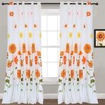 Evenhug Orange Floral Botanical Garden Curtains Sunflower Print Room Darkenin.... Fixed Price $36.94.
