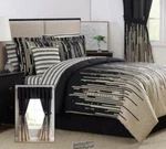 14-PIECE Bedding Comforter Set Flat Fitted Sheet Skirt Pillows Empire King. Fixed Price $109.99.