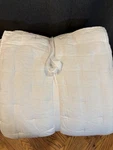 Pottery Barn Everyday Linen Comfort Quilt, F/q 92"W X 88"L White. Fixed Price $195.00.