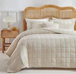 Linen Cotton Quilts Set Queen Size, 100% White Bedspread. Fixed Price $49.99.