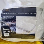 Superior Microfiber Down-alternative Mattress Topper Queen White 60X80X2. Fixed Price $85.00.