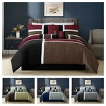 Chezmoi Collection 7-PIECE Patchwork Bedding Set Medallion Quilted Comforter. Fixed Price $83.99.