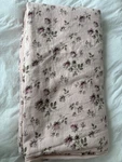 Bella Notte Petal Pink Queen 100% Linen Duvet Lavender Purple Rosebuds. Fixed Price $245.00.