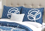 Pioneer Woman Tufted Floral Chenille Blue Standard Shams Pillow Cases Set Of 2. Fixed Price $15.00.