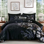 Xruibed Black Comforter Set Queen Size 7 Pieces (90"X 90"),. Fixed Price $71.06.
