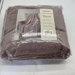 Grace Elizabeth Luxury Linens Micro Flannel Brown Fringed Throw 50X70 New. Fixed Price $18.50.