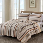 Chezmoi Collection Avery Striped Cotton Quilt Set Oversized King 3-PIECE. Fixed Price $127.98.