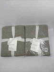 Pottery Barn Eucalyptus King Belgian Flax Linen Waffle Weave Sham Set Of 2. Fixed Price $49.95.