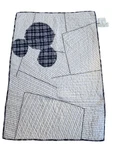 Disney Ethan Allen Mickey Ticking Stripe Toddler Quilt Navy Plaid 36 X 50 Cotton. Fixed Price $49.99.