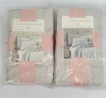 New Lc Lauren Conrad Allie Ice Grey Standard Sham 100% Cotton 2 Packs Rare. Fixed Price $44.99.