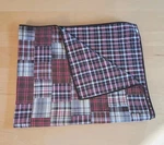 Pottery Barn Kids Madras Plaid Red Brown Reversible Twin Quilt 66X83 Rustic. Fixed Price $60.74.