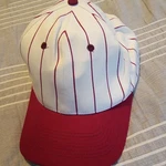 Kc Collections White Red Striped Men's Adjustable Baseball Cap Classic. Fixed Price $19.50.