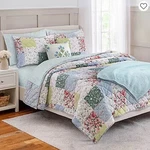 Martha Stewart 100% Cotton Charlotte Reversible Quilt Set King- 3 Pc. Fixed Price $74.99.
