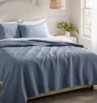 Garment Washed Paisley Stitch Quilt - Threshold Light Blue Full/queen. Fixed Price $65.00.