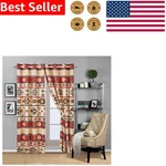 Rustic Quilt Bedding Western Native American King Burgundy Turquoise Tribal. Fixed Price $33.36.