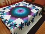 King Size Machine Pieced And Quilted Patchwork QUILT#168A. Fixed Price $129.99.