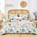 Funky Flower Pattern/floral/bohemian Chic/reversible Bedspread Set - Gg Home. Fixed Price $36.99.