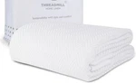 New Tm Threadmill Home Linen King Bed White Herringbone 100% Cotton Blanket. Fixed Price $65.00.