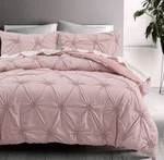 Sleepbella Luxury Ruched Floral Pintuck 3PCS Pink Queen Comforter Set. Fixed Price $35.00.