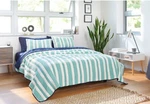 Threshold Full/queen Hand Stitched Quilting Pattern Blue White Cotton. Fixed Price $69.99.