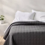 King Heavyweight Linen Blend Quilt Dark Gray - Casaluna: Rayon & Cotton,. Fixed Price $58.99.
