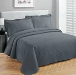 Fancy Collection Luxury Bedspread Coverlet Embossed Solid Charcoal .... Fixed Price $30.78.