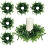 Mini Green Boxwood Candle Rings For Wedding Home Decor (set Of 6). Fixed Price $42.99.