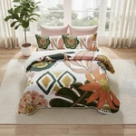 New Anthro Queen Size Floral Boho Reversible Quilt Bedspread Blanket Sham Set. Fixed Price $178.20.