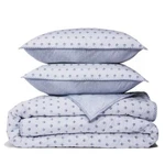 Sky Scalloped Reversible King Coverlet Blanket Quilt Shams 3PC White/blue. Fixed Price $79.99.