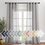 Nicetown Sheer Curtains Flax Texture For Bedroom, Vintage Grommet Top Linen. Fixed Price $40.99.