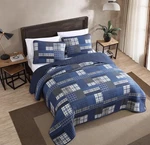 Eddie Bauer Home Eastmont Collection Quilt Set 100% Cotton, Reversible Twin. Fixed Price $119.99.