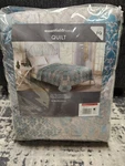 Essential Home Full/queen Quilt Multi-color Blue Tile Pattern Lightweight Nip. Fixed Price $29.99.