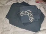 Surya Afia Denim Khaki King Size Duvet Cover Set Shams Included AFI2001. Fixed Price $250.00.